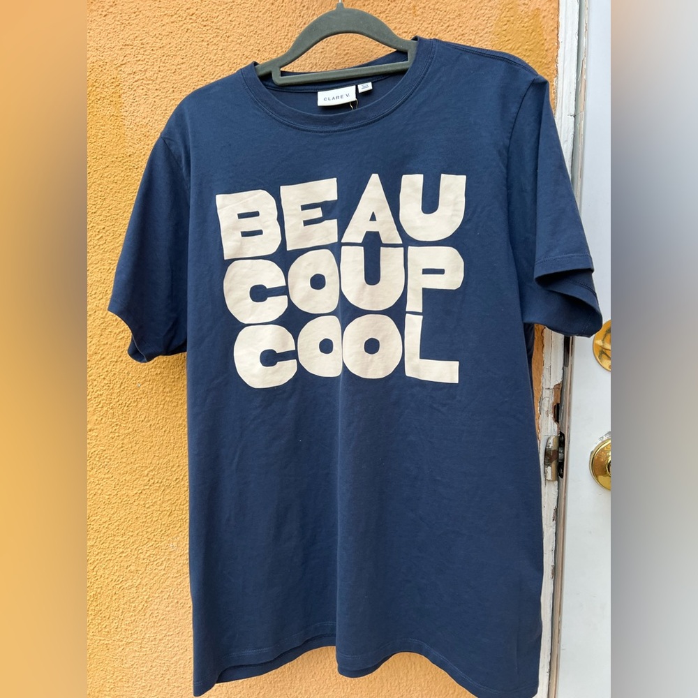 Clare V Navy Crewneck Tee